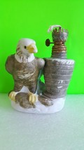 Vintage Americana Porcelain Bald Eagle Figurine with Oil Lamp No Shade S... - £11.79 GBP