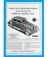 1936 FORD V-8 2-Door SALOON ''Britain's most wonderful..'' VINTAGE LARGE B/W AD - £14.54 GBP