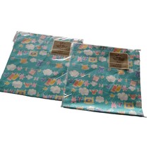 Vintage Hallmark New Baby Gift Wrap Wrapping Paper 8 1/3 sq ft Lot of 2 - £15.40 GBP