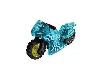 Minifigure Custom Figures For Sale Clear Teal Motorcycle Bike - $3.42