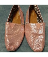 Toms Pink Glitter Slip On Shoes. SZ 8M - £28.03 GBP