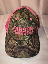 Gibson Truck World PINK/Camouflage Mossy Oak Ladies Adjustable Baseball CAP/HAT - £11.88 GBP