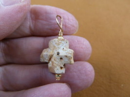 (CR504-48) 5/8&quot; Fairy Stone Pendant Christian Cross Staurolite Crystal Gold - £14.89 GBP