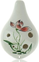 Hand Painted &quot;Summer Lotus&quot; 6 Hole Ocarina By Ocarinawind®,, Wine Bottle Style. - £28.72 GBP