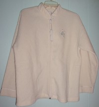 Aria Cream Zip-Up Fleece Jacket Size Size M 12/14 - $4.99