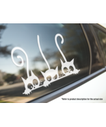 Cats Peeking Cat Lover Vinyl Car Truck Decal Window Sticker Vehicle Décor - £4.68 GBP