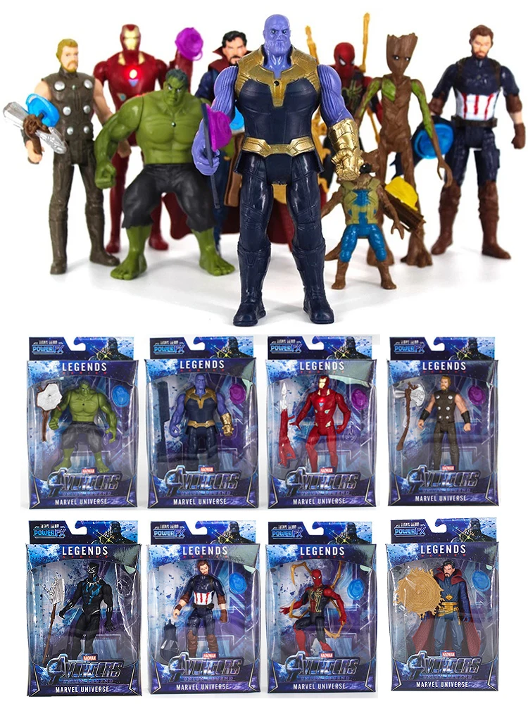 Avengers Kids Toys Figure Spiderman Iron Man Captain America Marvel Anime Action - £10.99 GBP+