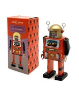 TV SPACEMAN ROBOT 5&quot; Saint St. John Wind Up Tin Toy Collectible Retro Sp... - €23,41 EUR