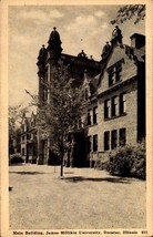 Vintage POSTCARD- Main Building, James Millikin University, Decatur, Ill. BK52 - £3.11 GBP