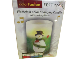 Festival Flameless Color Changing Snowman Candle with Continuously Changes - £38.45 GBP