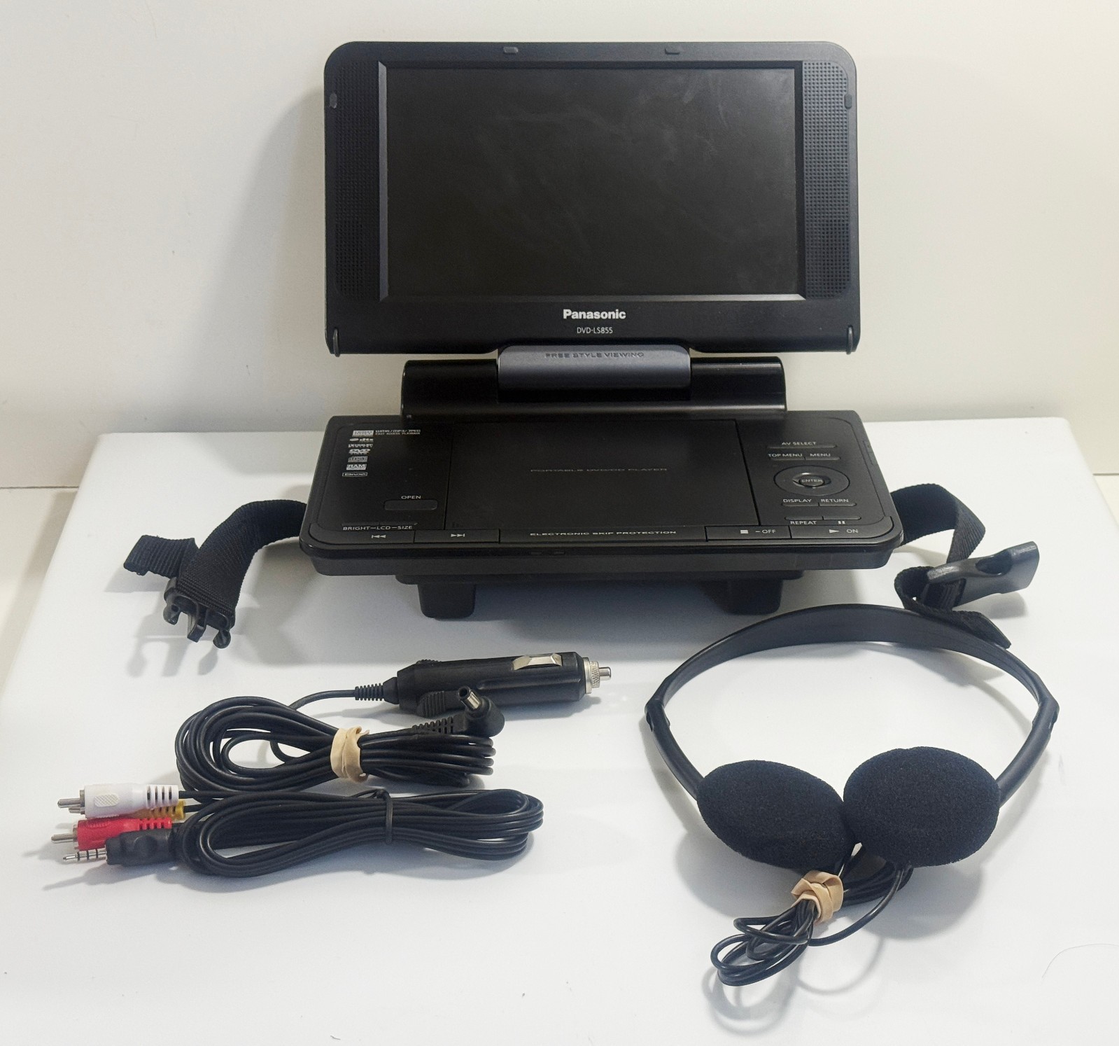 Panasonic DVD-LS855 Black 8.5-inch Widescreen Portable DVD Player w/ Hea... - $49.49