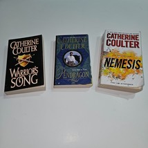 3 Catherine Coulter Paperback Books Mixed Lot Nemesis Warrior&#39;s Song Pendragon - £11.01 GBP