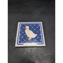Orient Duck Farmhouse Coaster, Country Kitchen Decor Tile, Footed Drink ... - $191.00 MXN