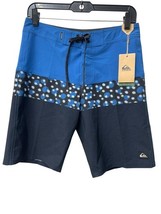 Quiksilver Men&#39;s Surfsilk Panel 20&quot; Boardshort Swim Trunk Star Sapphire ... - $24.75