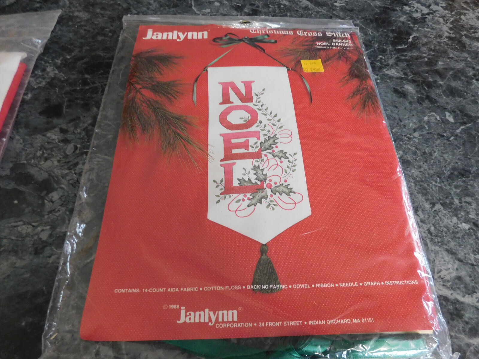JanLynn Christmas Cross Stitch Noel Banner #50945 - $5.99