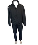 Men&#39;s Black Sport Outfit Set. Jacket And Drawstring Pant. 2XL. 100% Poly... - $75.70 CAD