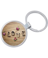 Cookie Cutter Love Roses Keychain - Includes 1.25 Inch Loop for Keys or ... - £8.50 GBP