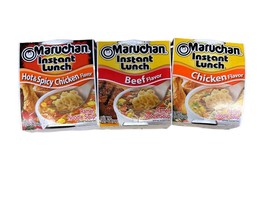 Maruchan Noodles Cups 2.25oz (24 Pack)  Chicken, 8 Hot Spicy Chicken, 8 ... - £27.68 GBP
