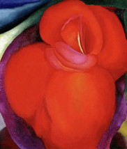 Framed canvas art print giclée red flower 1919 georgia o&#39;keeffe - £14.22 GBP+