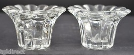 Forever Crystal Candlestick / Votive Holders Candle Set Of Two Elegant Glass - £11.62 GBP