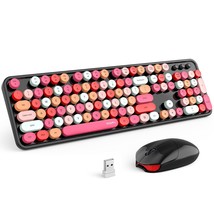 Wireless Keyboard And Mouse Combo, Usb 2.4Ghz Full Size Typewriter Keyboard With - £58.30 GBP