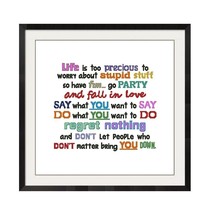 ALL STITCHES - LIFE IS PRECIOUS CROSS STITCH PATTERN IN PDF -226 - $2.75