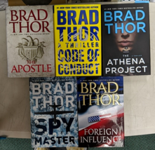 Brad Thor Hardcovers Spymaster Code of Conduct The Apostle Foriegn Influence x5 - £19.10 GBP