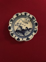 Delft Blue White Hand Painted Dutch Ashtray Holland Woodmill Clogs Scall... - $165.40 MXN