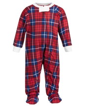 allbrand365 designer Baby Matching Plaid Footed Pajamas,Bear Plaid,18M - $31.49