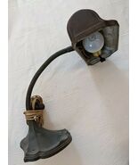 Antique Greist Marron Métal Électrique Bureau Lampe Art Déco Articulé US... - €170,00 EUR