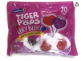 Colombina-Valentine’s Day Heart Shaped Cherry/Blue Rasberry Lollipops(20... - £12.52 GBP