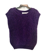 Michelle Stuart Womens L Vintage 1990&#39;s Sleeveless Purple Raglan Nubby S... - €12,98 EUR