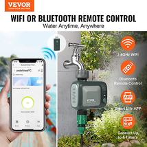 VEVOR WiFi Sprinkler Timer, Single Outlet, Smart Hose Faucet Water Timer with Br - $28.66