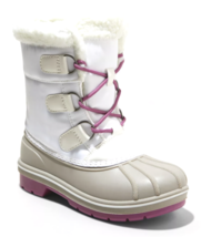 Cat &amp; Jack Filles&#39; Blanc Violet Magenta Roma Imperméable Thermolite Bott... - $18.99