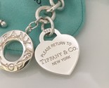 Medium Please Return to Tiffany &amp; Co Sterling Silver Heart Tag Toggle Br... - $485.00