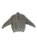 Offline By Aerie Quarter Zip Green Chunky Knit Sweater Women&#39;s Size Large - $252.00 MXN
