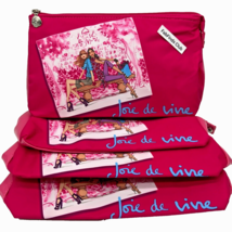 4x Lancôme Joie de Vivre Cosmetic Makeup Bags Purse Organizer Blue, White, Pink - $14.85