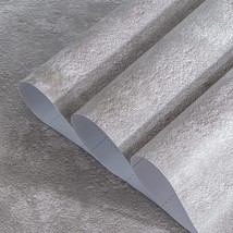 Boobest 16&quot;X472&quot; Light Grey Concrete Contact Paper Cement Textured Wallpaper - £37.34 GBP