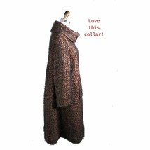 Vintage 1950s Swing Coat Brown/Black Boucle M/L Womens Winter Wool Conve... - $236.61
