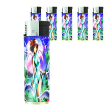 Butane Electronic Lighter Set of 5 Anime Design-006 Sexy Manga Girls - £12.62 GBP