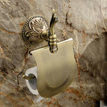 Antique brass Classic style bathroom brass flowers Toilet Paper Holder Mounted - $54.45