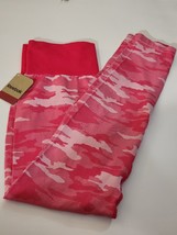 Reebok Women&#39;s Size Medium Pink Camoflauge Jacquard Jersey Leggings - £11.65 GBP