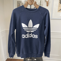 Adidas Trefoil Navy Blue Logo Sweatshirt M - $334.80 MXN