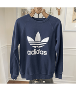 Adidas Trefoil Navy Blue Logo Sweatshirt M - $25.23 CAD