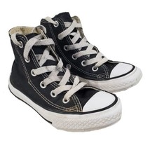 Converse All Star Chuck Taylor Sneakers Kids Youth 10.5 Black Canvas Hig... - $18.99