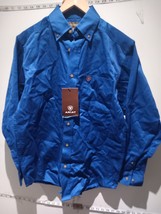 Farah Shirt L Blue Classic Button Up Long Sleeve  Express Shipping - £18.05 GBP