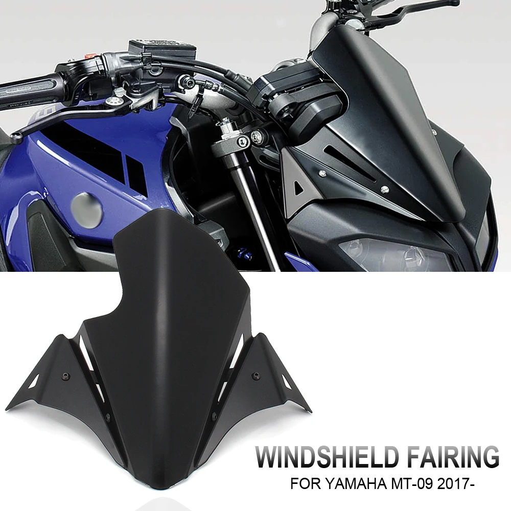   MT-09 MT09 Motorcycle Accessories Front Windshield Windscreen Airflow Wind Def - £199.51 GBP