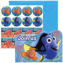 Finding Dory Invitations Save The Date Stickers and Seals Birthday Party 8 Ct - £4.58 GBP