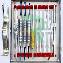 Dental Micro Oral Surgery Instruments Kit 10 Pcs Scalpel Handle Rotatable  - £66.88 GBP