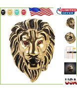 Durable 316L Stainless Steel Lion Ring with Red Eyes - Multi-Color Biker... - $37.18 CAD